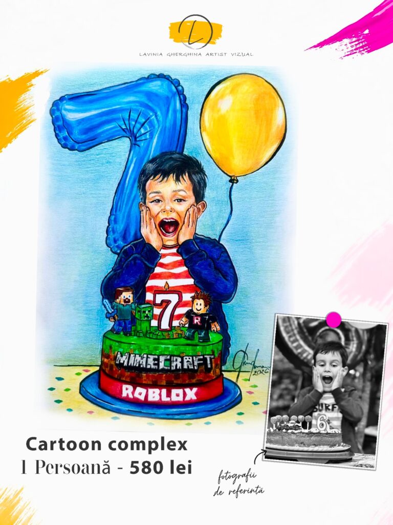 cartoon complex 1 persoana pe comanda