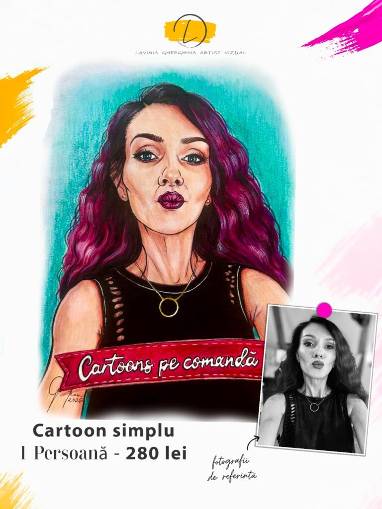 cartoon 1 persoana pe comanda