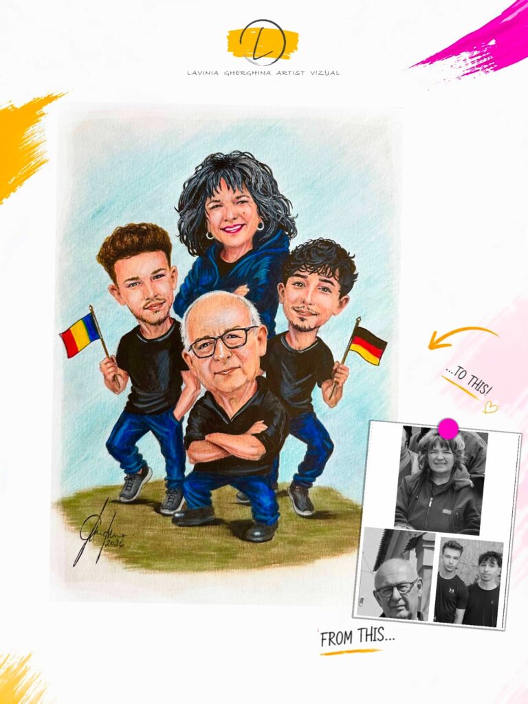 caricatura de familie