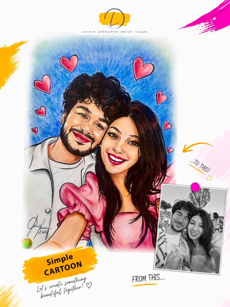 portret cartoon personalizat